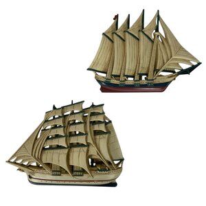 Homco Home Interiors & Gifts Nautical Clipper Ships Wall Plaques Vintage Decor